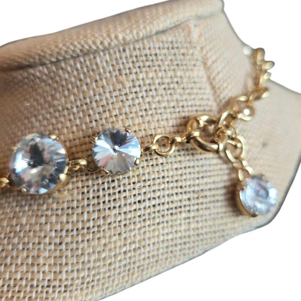 Roxanne Assoulin Statement Necklace‎ Gemstone Crystal Round Gold Bridal Formal